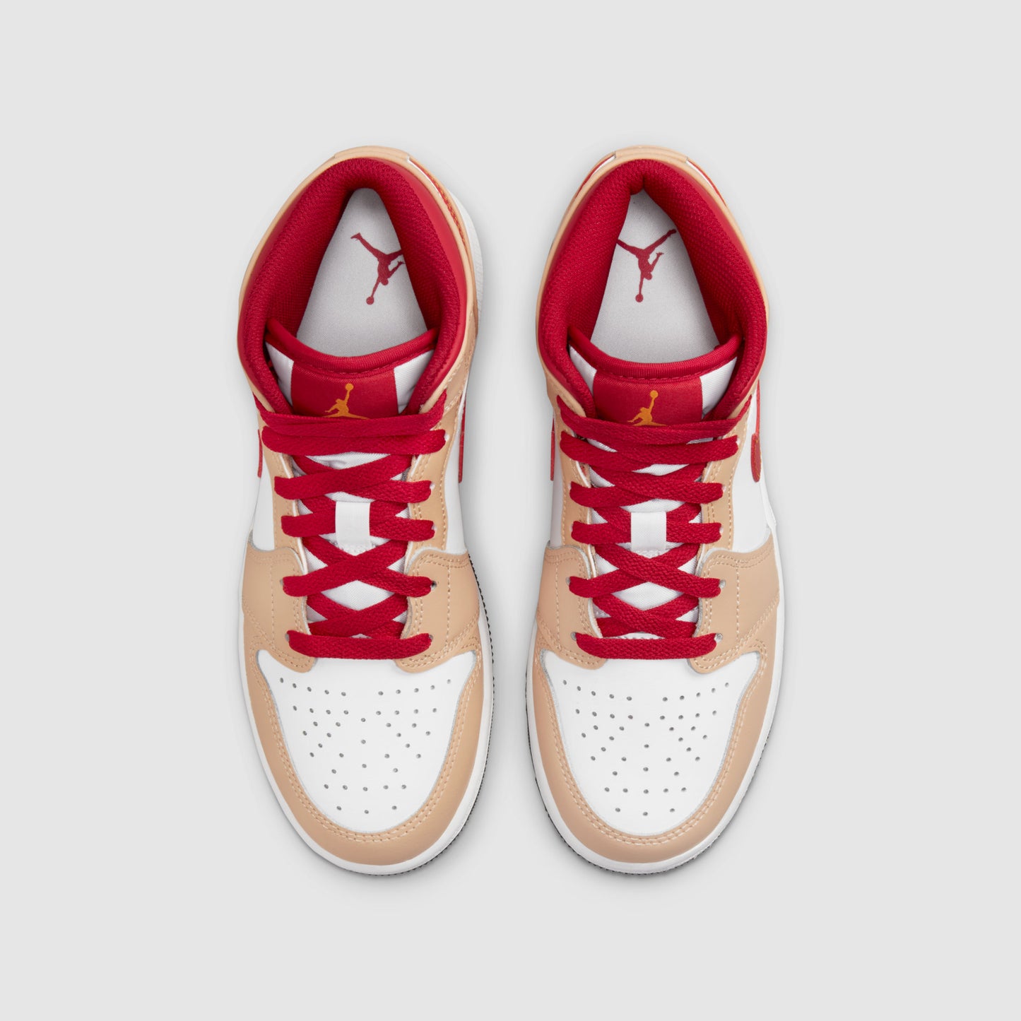 Air Jordan 1 Mid Beige Rouge (GS)