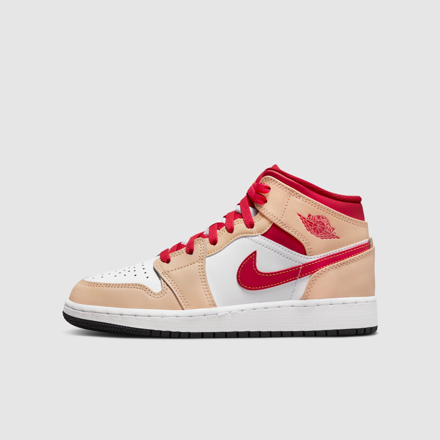 Air Jordan 1 Mid Beige Rouge (GS)