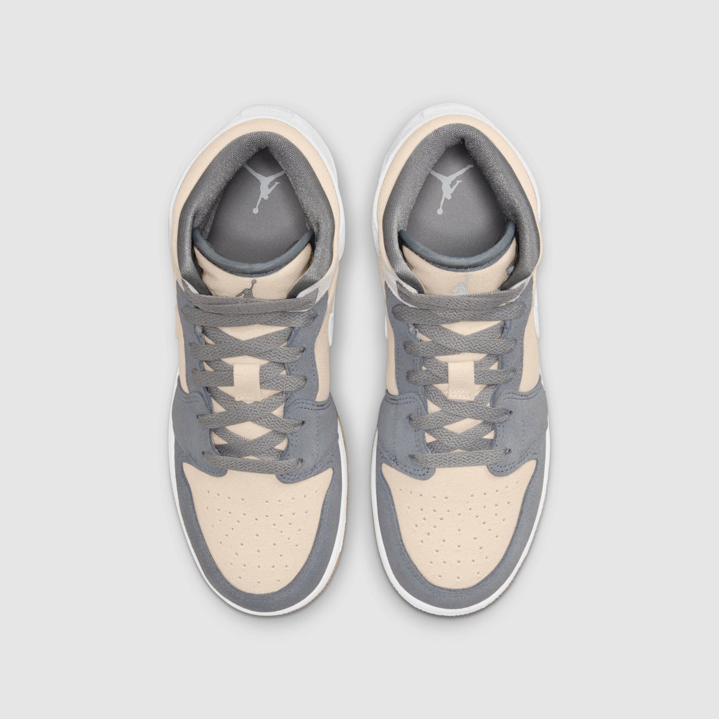 Air Jordan 1 Mid Coconut Milk Particle Grey (GS)