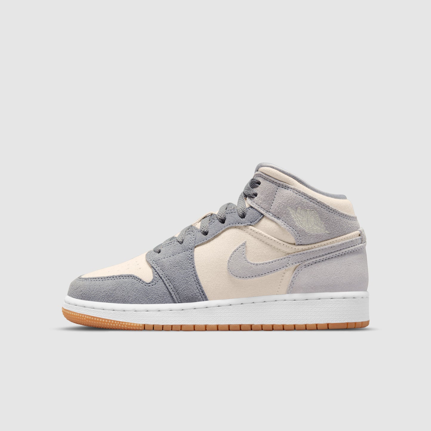 Air Jordan 1 Mid Coconut Milk Particle Grey (GS)