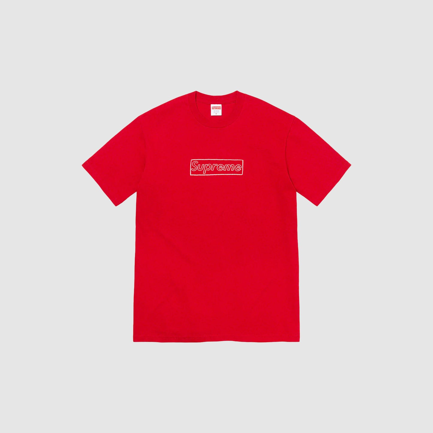 Supreme X Kaws Chalk Box Logo Red Tee