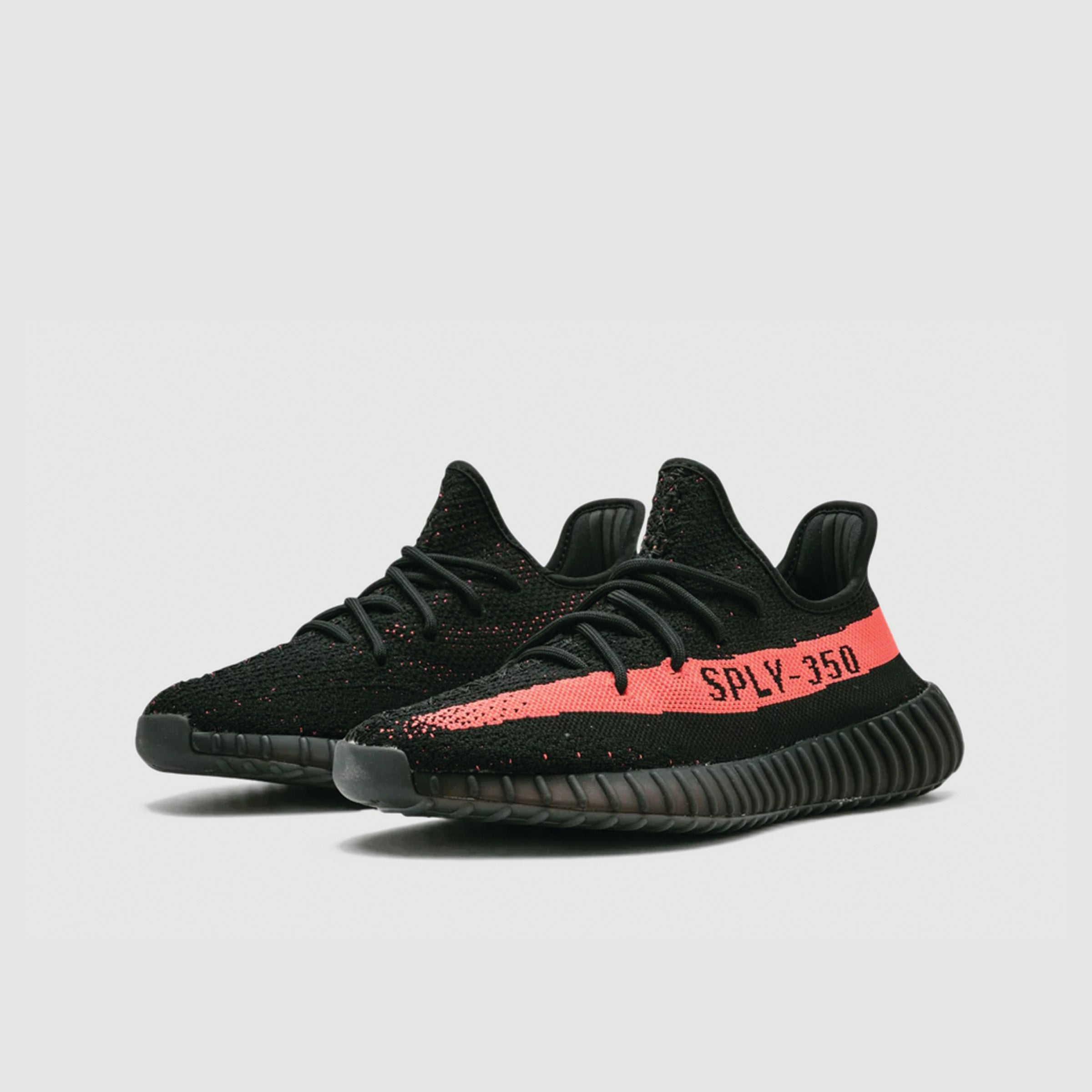 Adidas Yeezy Boost 350 v2 Core Black Red Stripe Scalers Sneaks