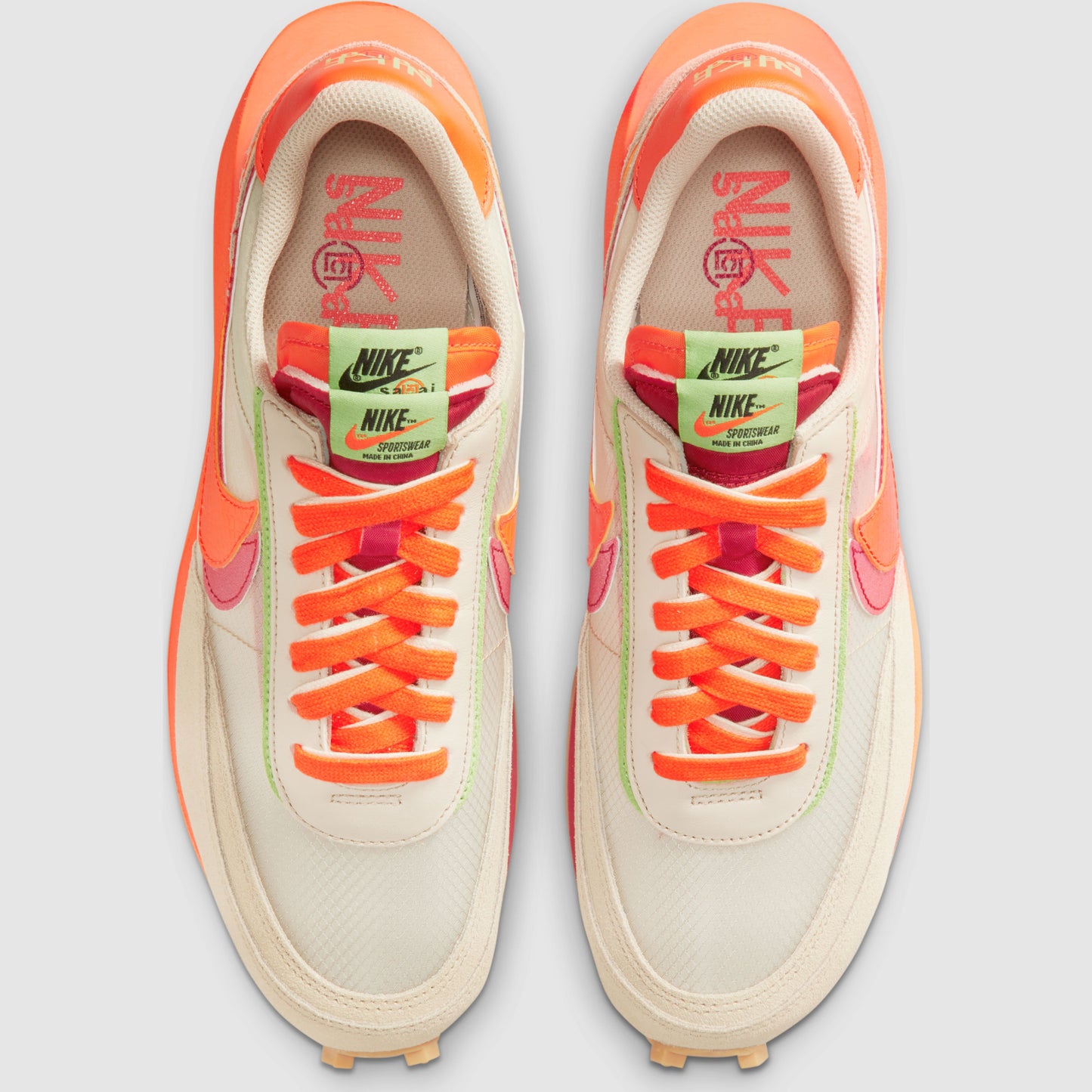 Nike LD Waffle x Sacai Kiss of Death Net Orange